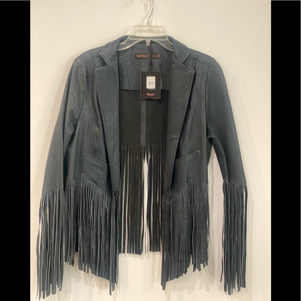 Kate Moss for TOPSHOP Fringed Leather Jacket!